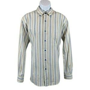 Blumer Madrid Shirt Long Sleeve Dress Shirt Button Down Striped Men's Size XL
